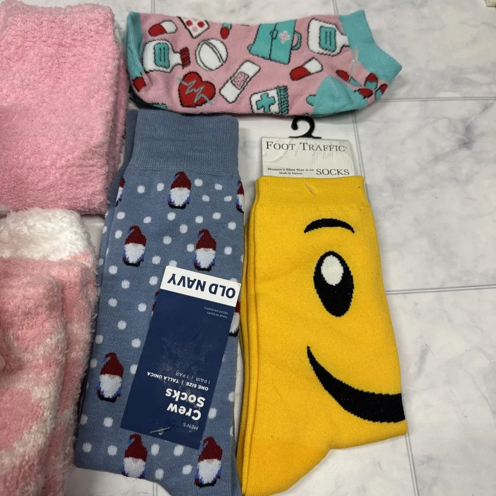 Lot Of 14 Fun Women's Socks Size 6-11 New Assorted Seasonal New